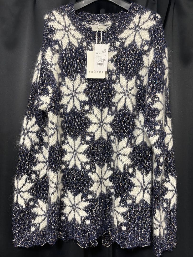 【定価93,500】ベッドフォード• Pattern Crew Neck