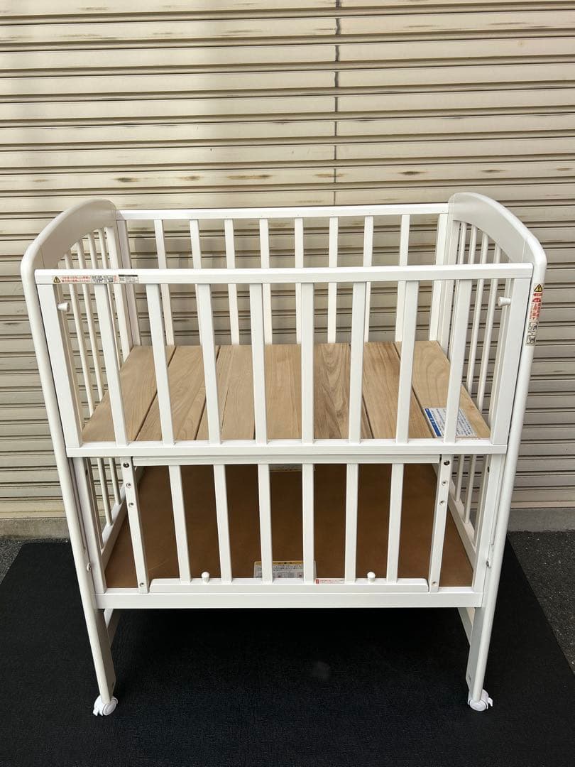 【配達・引取】カトージ　ハイポジションミニベッド アーチ（ホワイト）