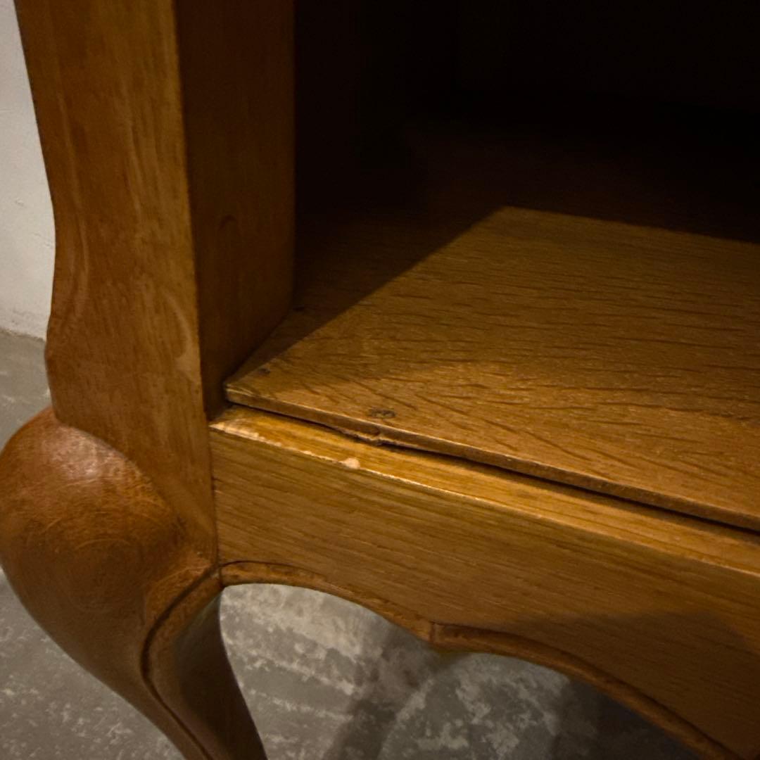 年末年始saleヴィンテージ　木製サイドテーブル　扉収納付き　右開き