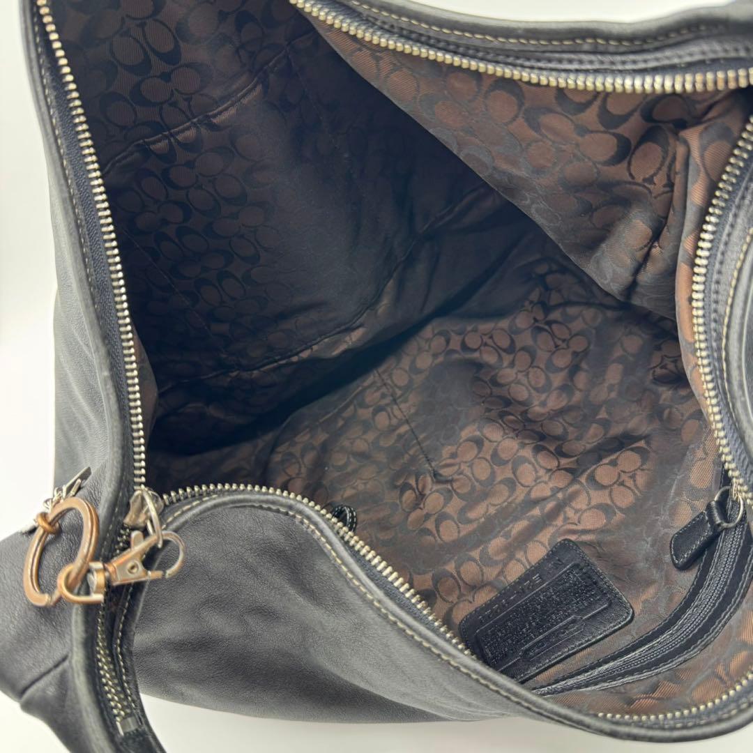 バッグ coach rare hobo leather signature bag