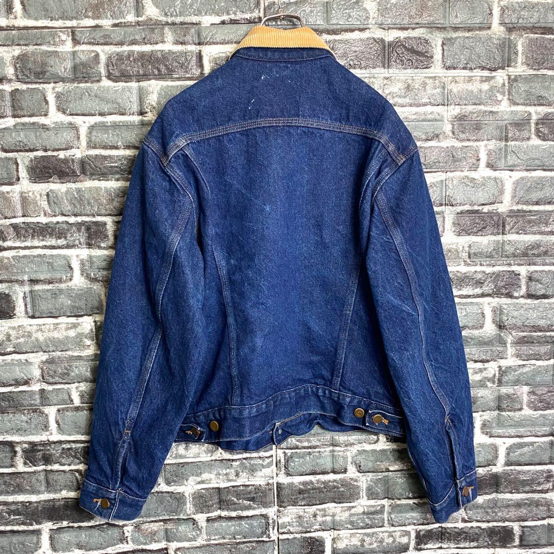 80s カーハート☆デニムジャケット 裏地チェック ゆるだぼ 星タグ ga1.