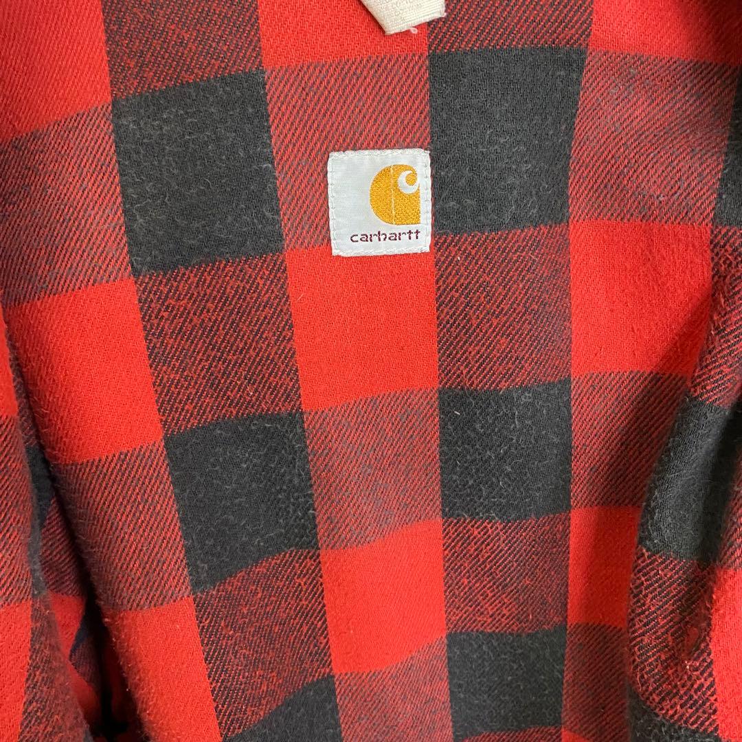 80s カーハート☆デニムジャケット 裏地チェック ゆるだぼ 星タグ ga1.