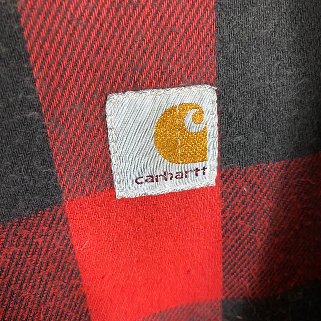 80s カーハート☆デニムジャケット 裏地チェック ゆるだぼ 星タグ ga1.