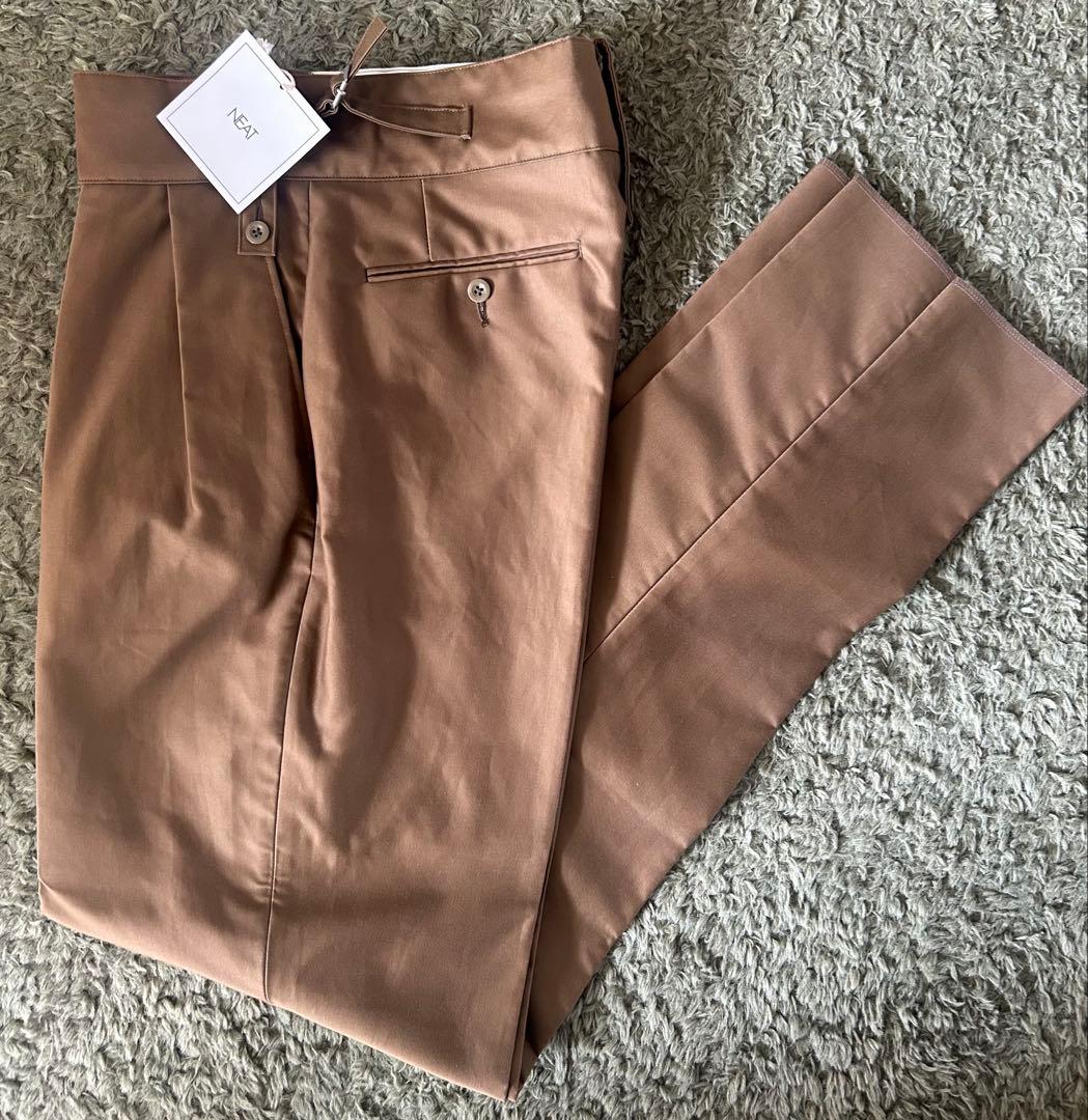新品 NEAT GIZA Moleskin Beltless L KHAKI