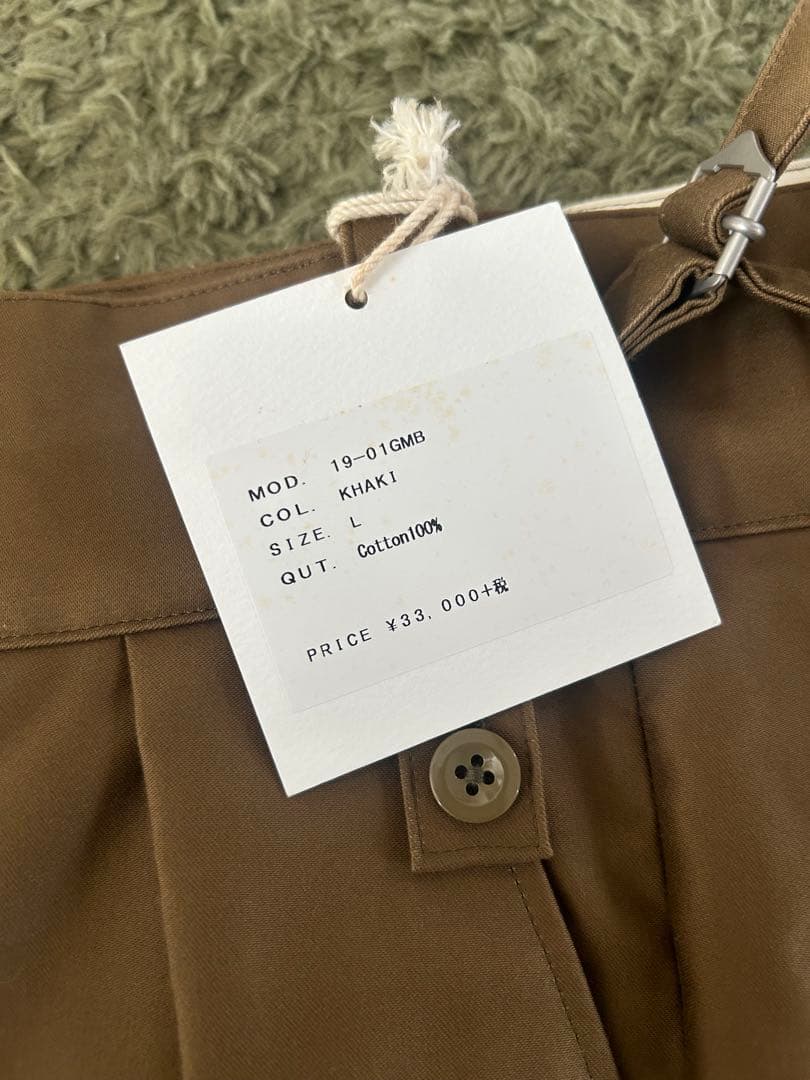 新品 NEAT GIZA Moleskin Beltless L KHAKI
