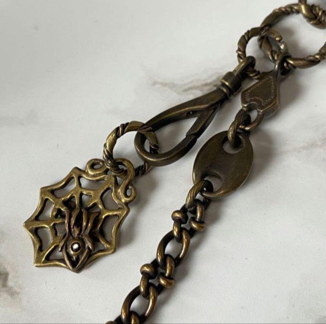 【美品】 ブラックサイン x ガルシア ウォレットチェーン コラボ ブラス