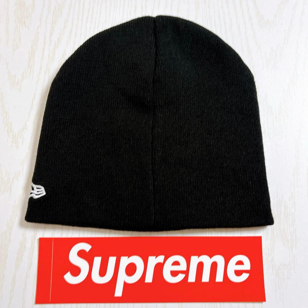 専用　Supreme NEW ERA ニット帽　ビーニー　Sロゴ ブラック　黒