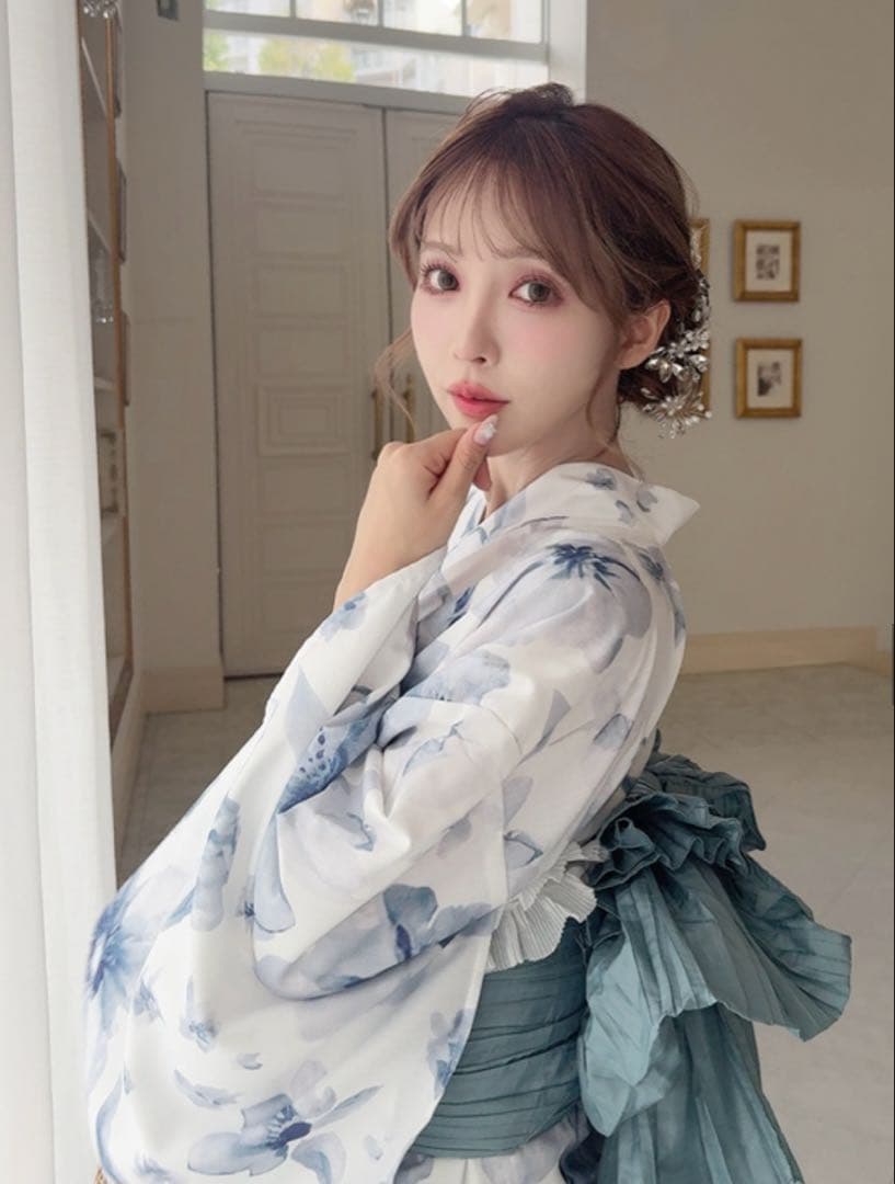 【即日発送】新品未使用グレイル水彩花柄浴衣セット 2wayセパレート浴衣