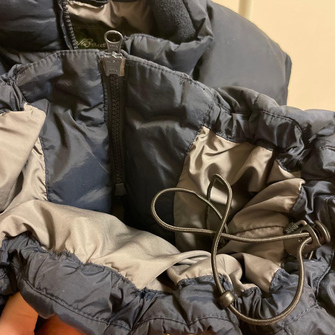 エディーバウアー グースダウンベスト ドローコード ダブルジップ M ネイビー