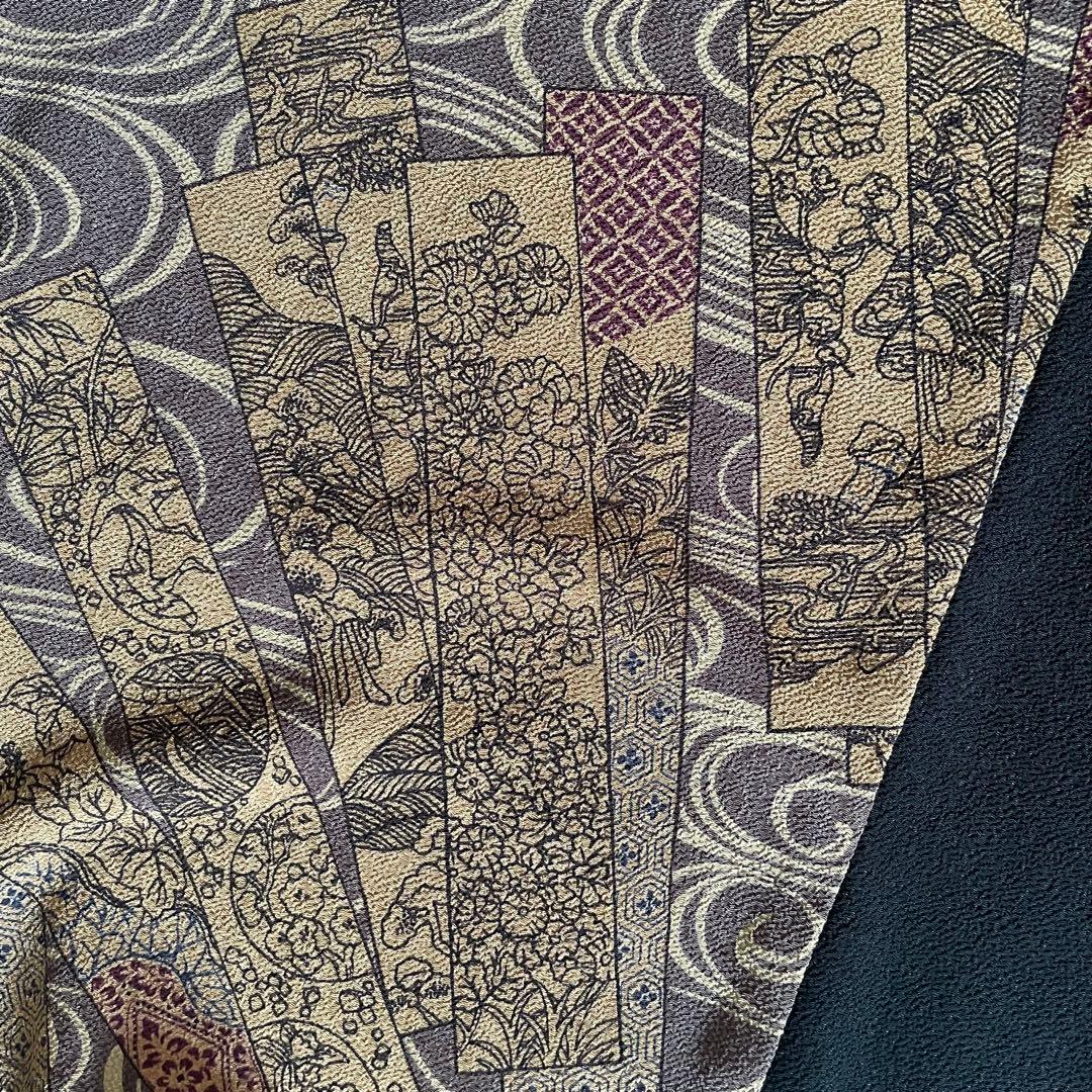 美品 詩仙堂 HITOSHI TAMURA ちりめん 手染め 和柄 チュニック