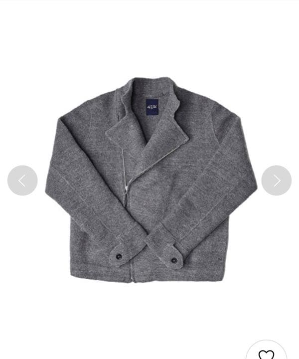 45R フロート縮絨のライダースジャケット