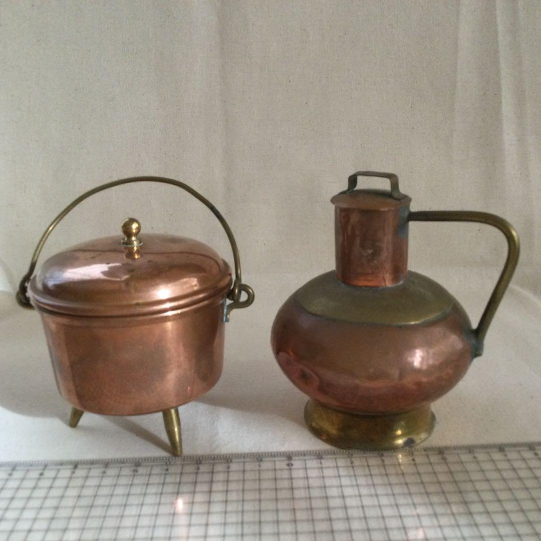 フランスアンティーク　ディネット53 銅製ままごとキッチン道具