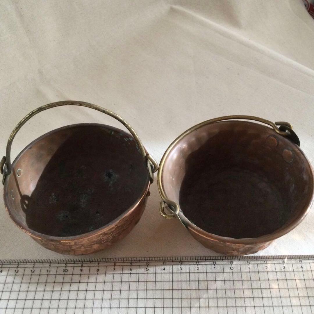 フランスアンティーク　ディネット53 銅製ままごとキッチン道具