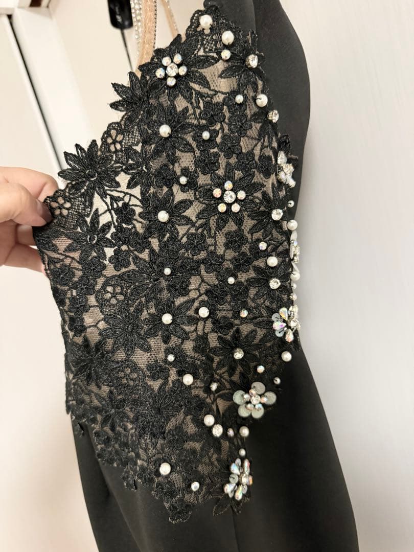 完売品 AngelR Mサイズ 刺繍 ホルターネック ミニドレス キャバドレス