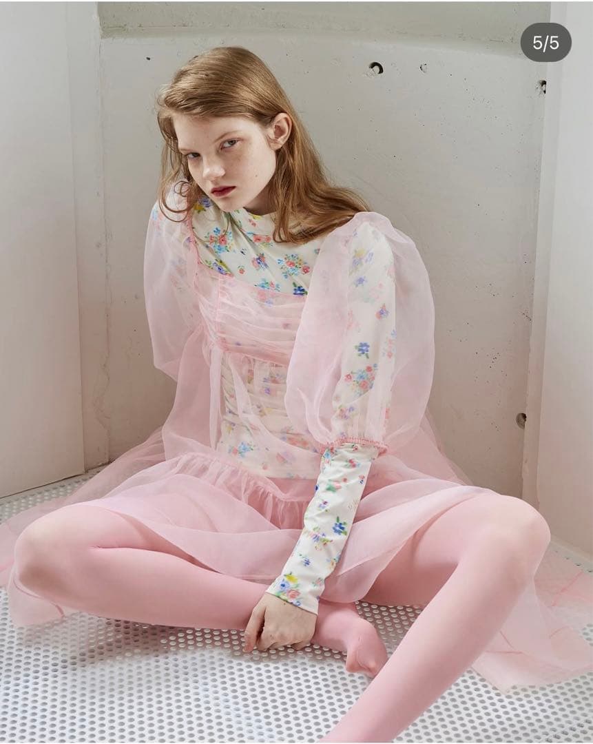 【POPPY】organdy flare mini dress