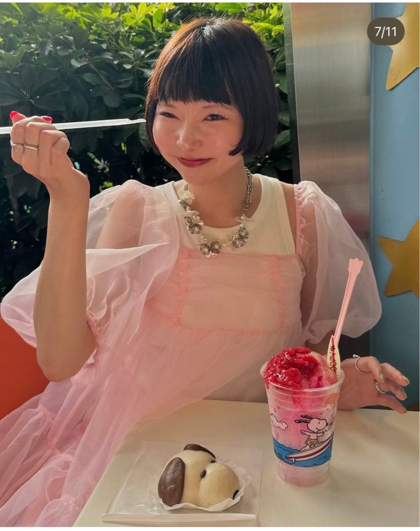 【POPPY】organdy flare mini dress