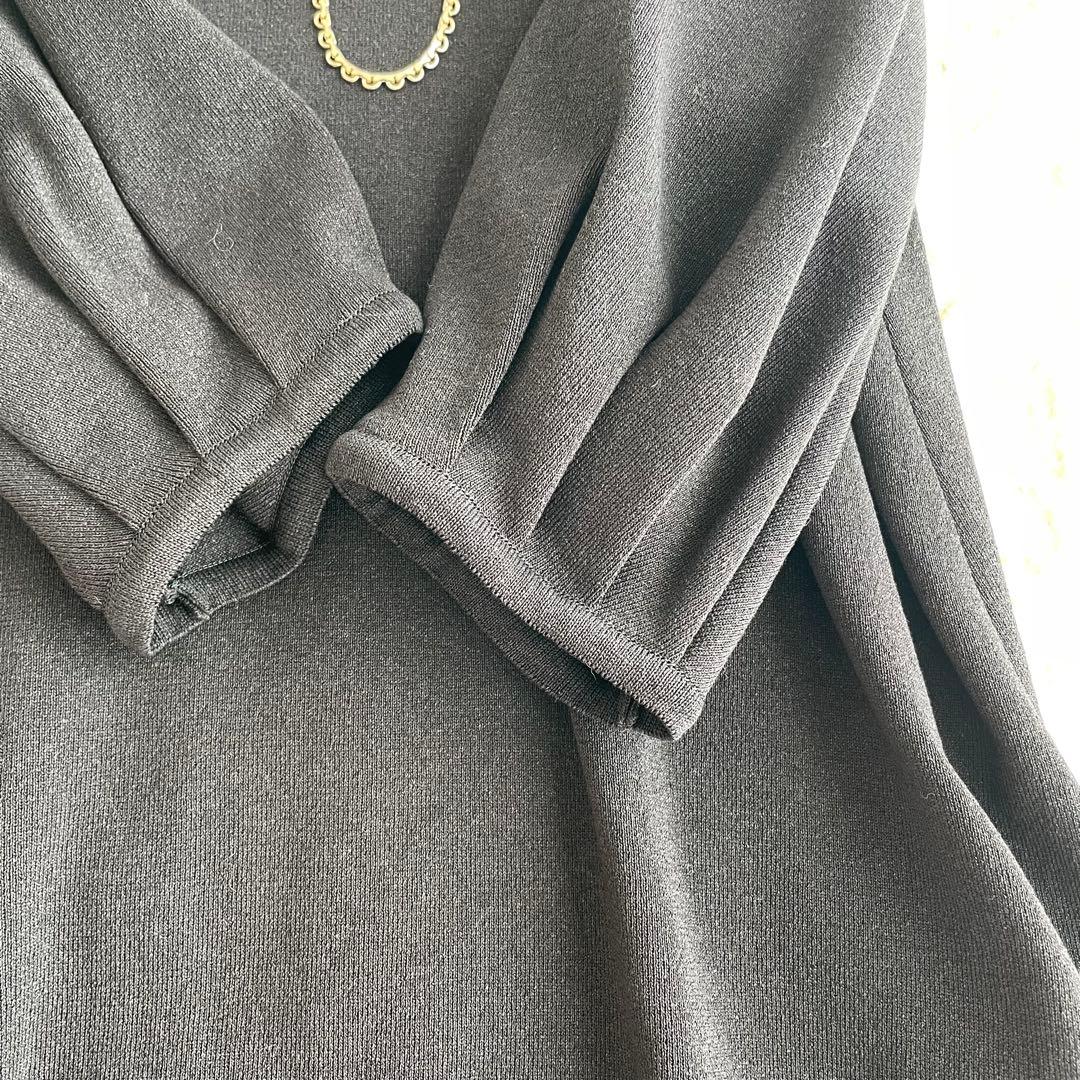 エポカ　EPOCA ニット　ワンピース　黒　ブラック　レース　40 M 膝丈