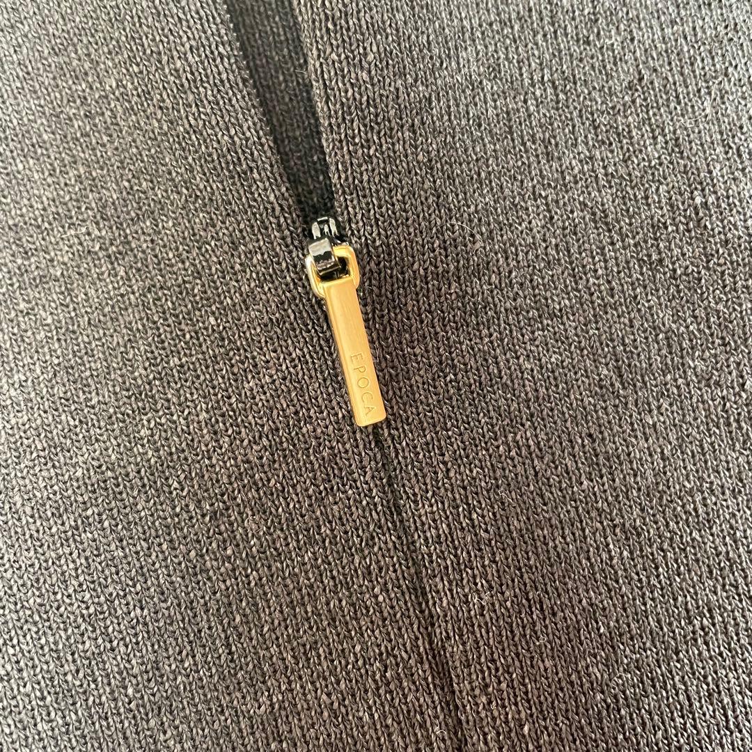 エポカ　EPOCA ニット　ワンピース　黒　ブラック　レース　40 M 膝丈