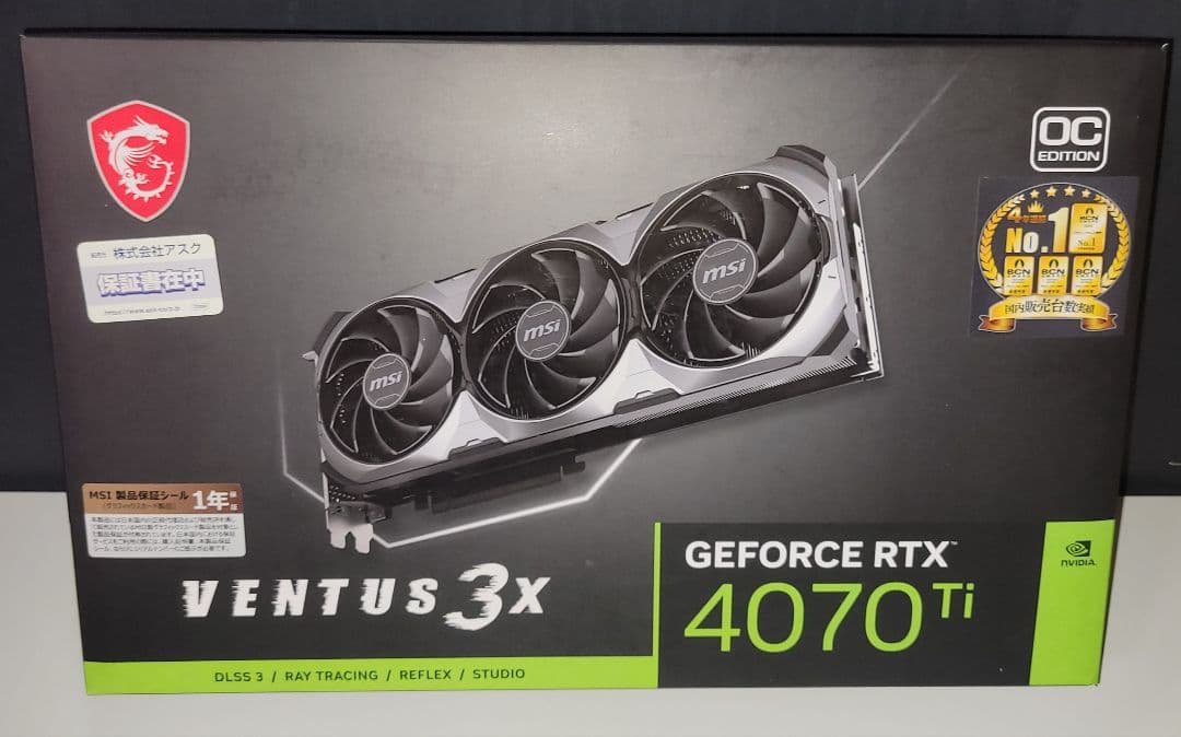 グラフィックボード・グラボ・ビデオカード MSI RTX 4070 Ti