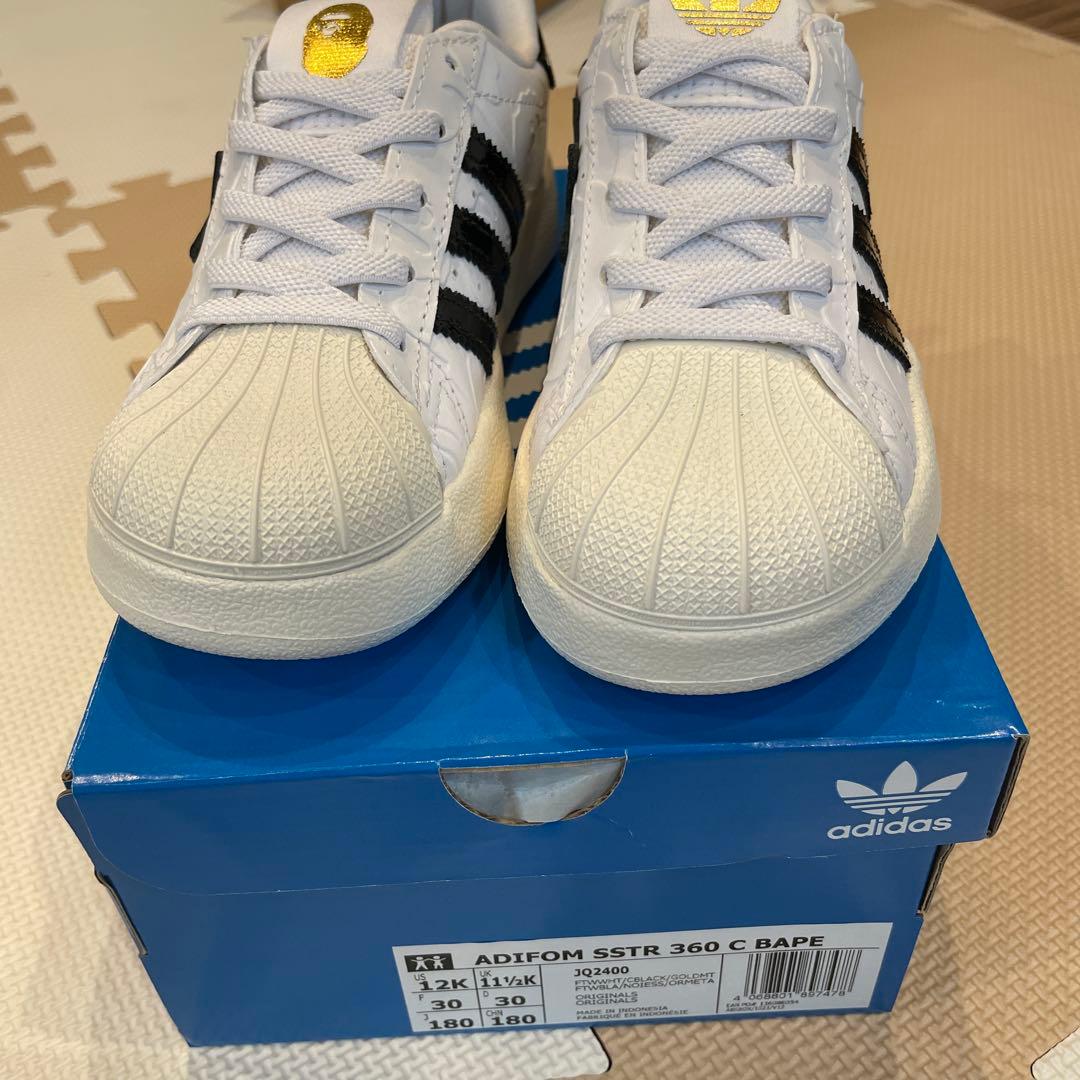 A BATHING APE adidas superstar キッズスニーカー