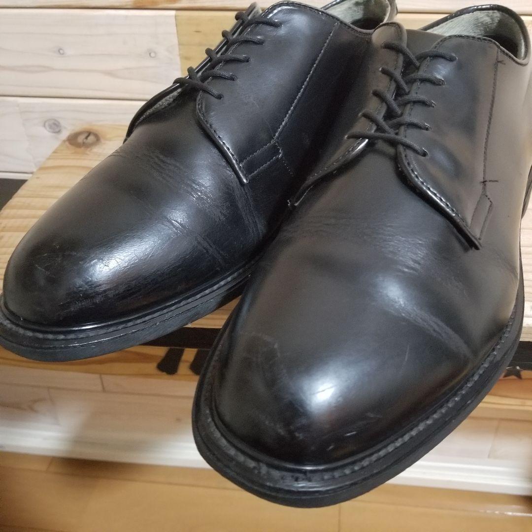 【美品】Bates ベイツ サービスシューズ 黒 US.NAVY 本革　28.5