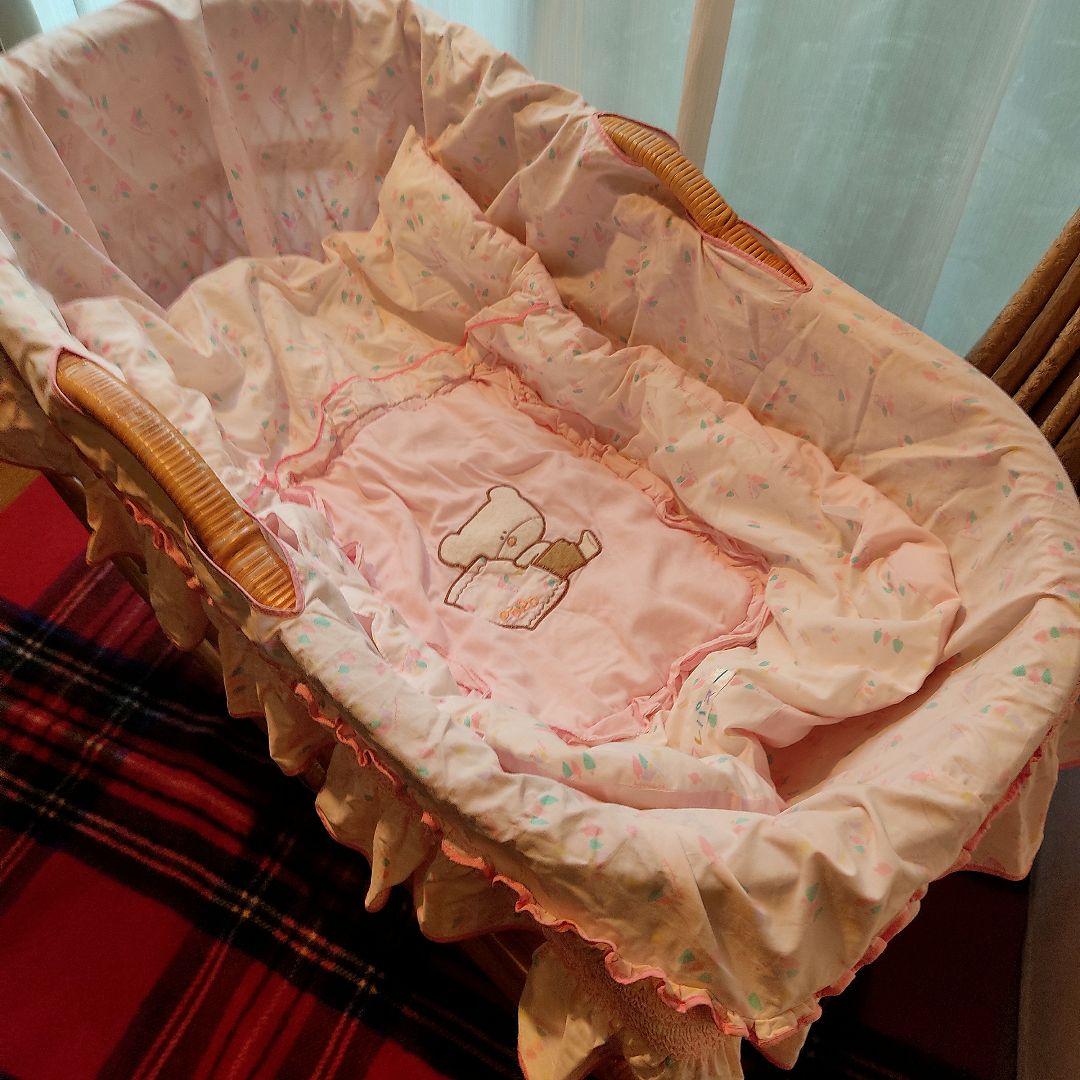 揺りかご　揺り籠　ラタン　籐　レトロ　クーハン　クーファン　バスケット　籠