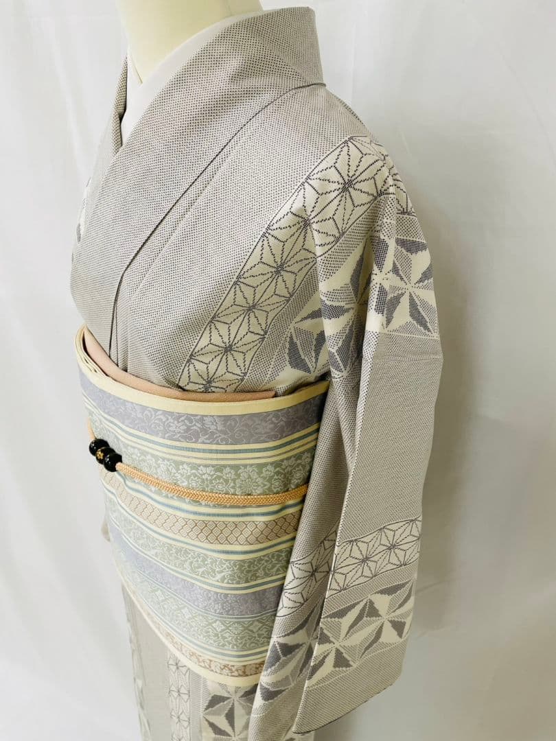 お見分け済　正絹袷　本場白大島紬単品