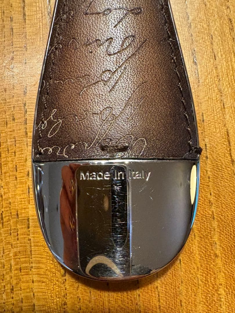 BERLUTI ベルルッティフルスクリットレザー シューホーン キーリング