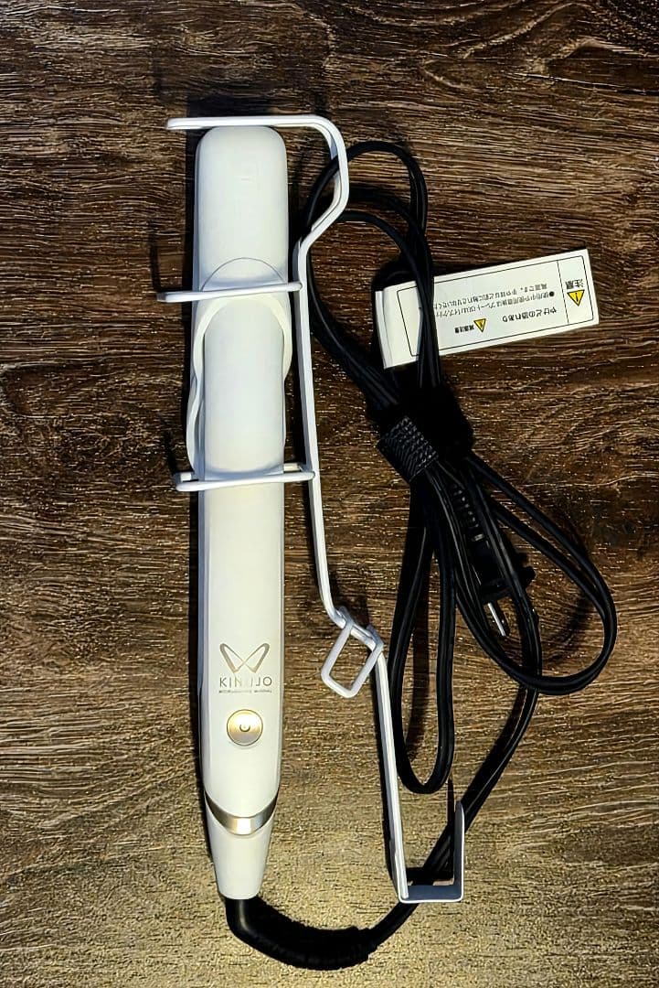 KNUJOホワイト ストレートヘアアイロン スタンド付き