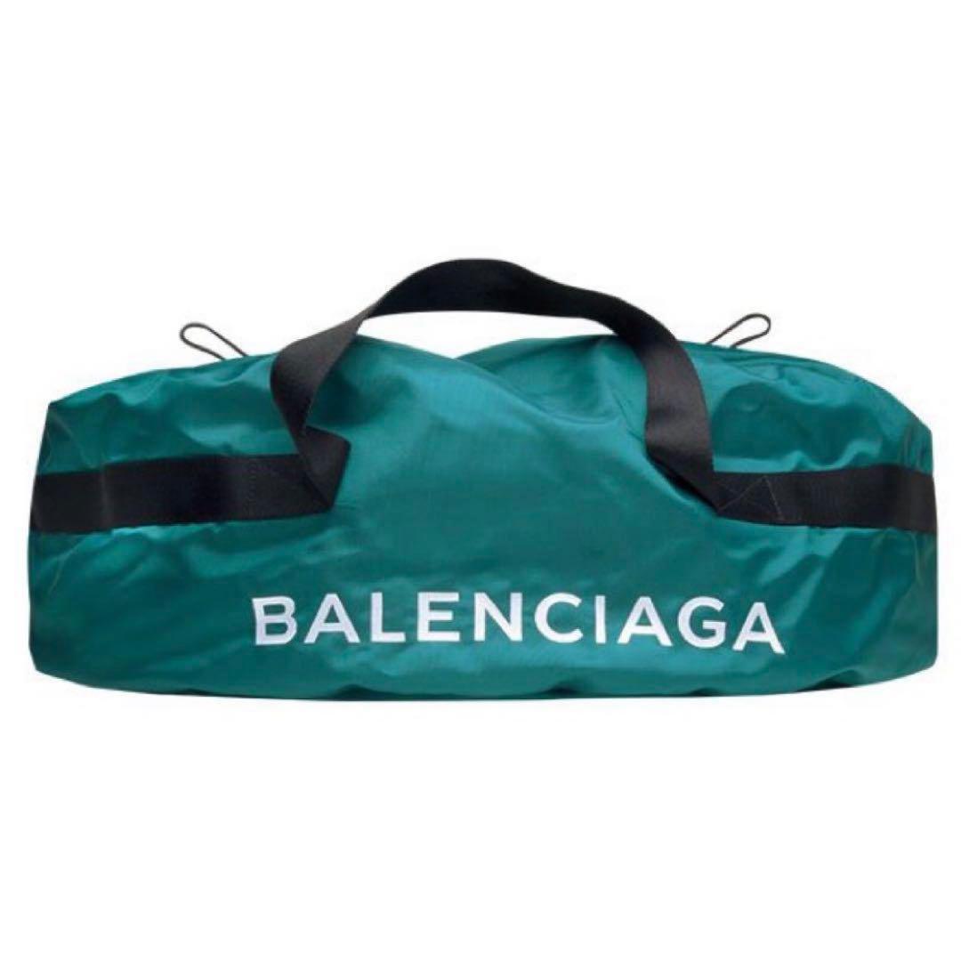 BALENCIAGA （バレンシアガ）ロゴ刺繍ナイロンホイールボストンバッグ