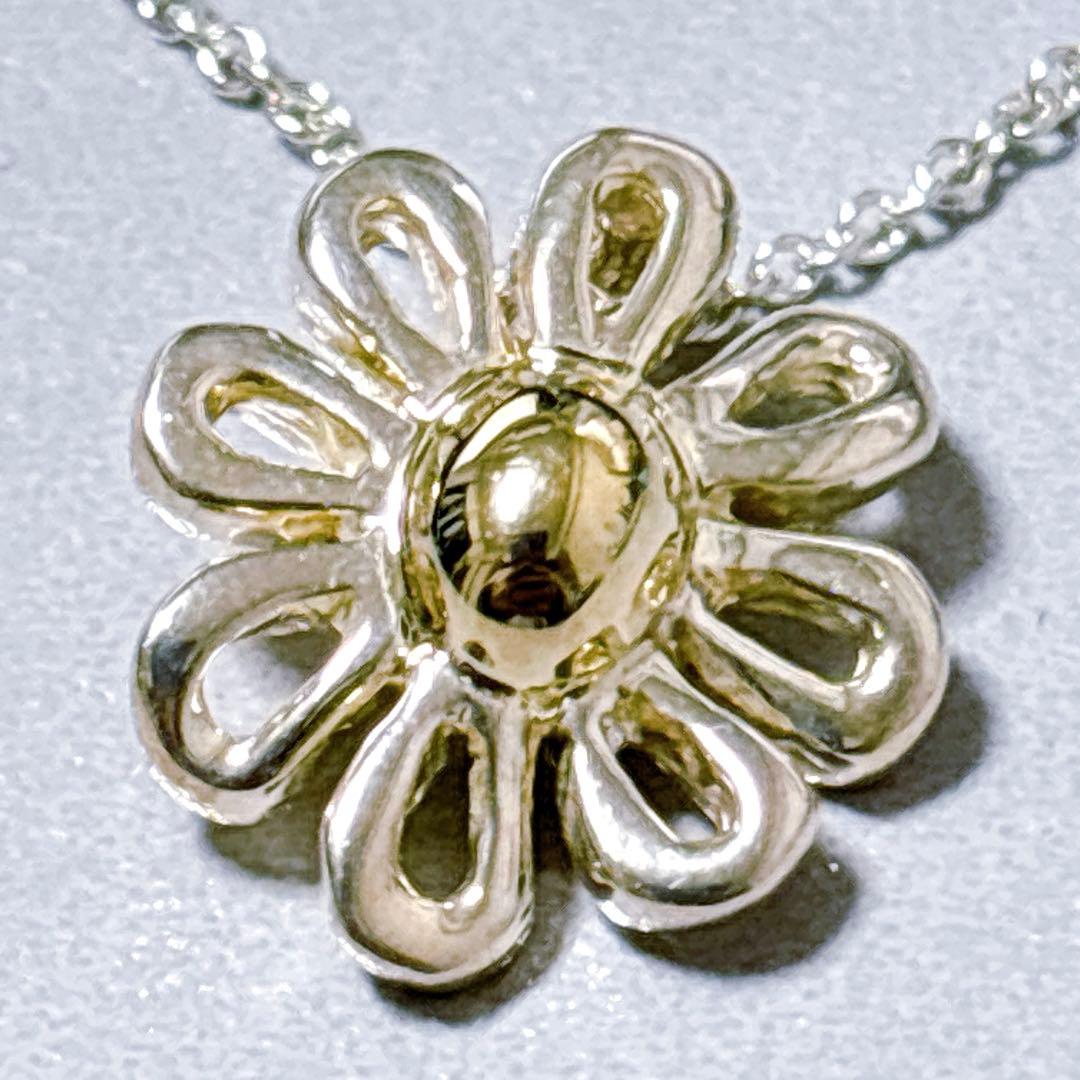 【美品】Tiffanyティファニー デイジー コンビ ネックレス 925/750