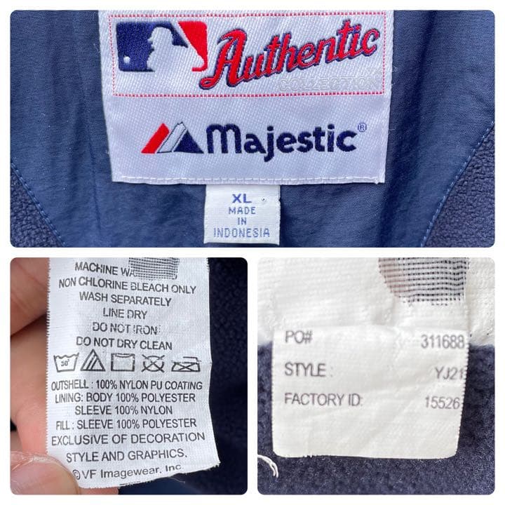 Majestic × MIL.ブルワーズ XLサイズ フリース裏地 スタジャン