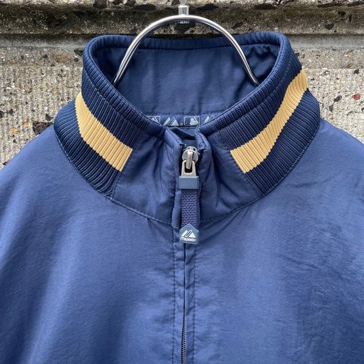 Majestic × MIL.ブルワーズ XLサイズ フリース裏地 スタジャン