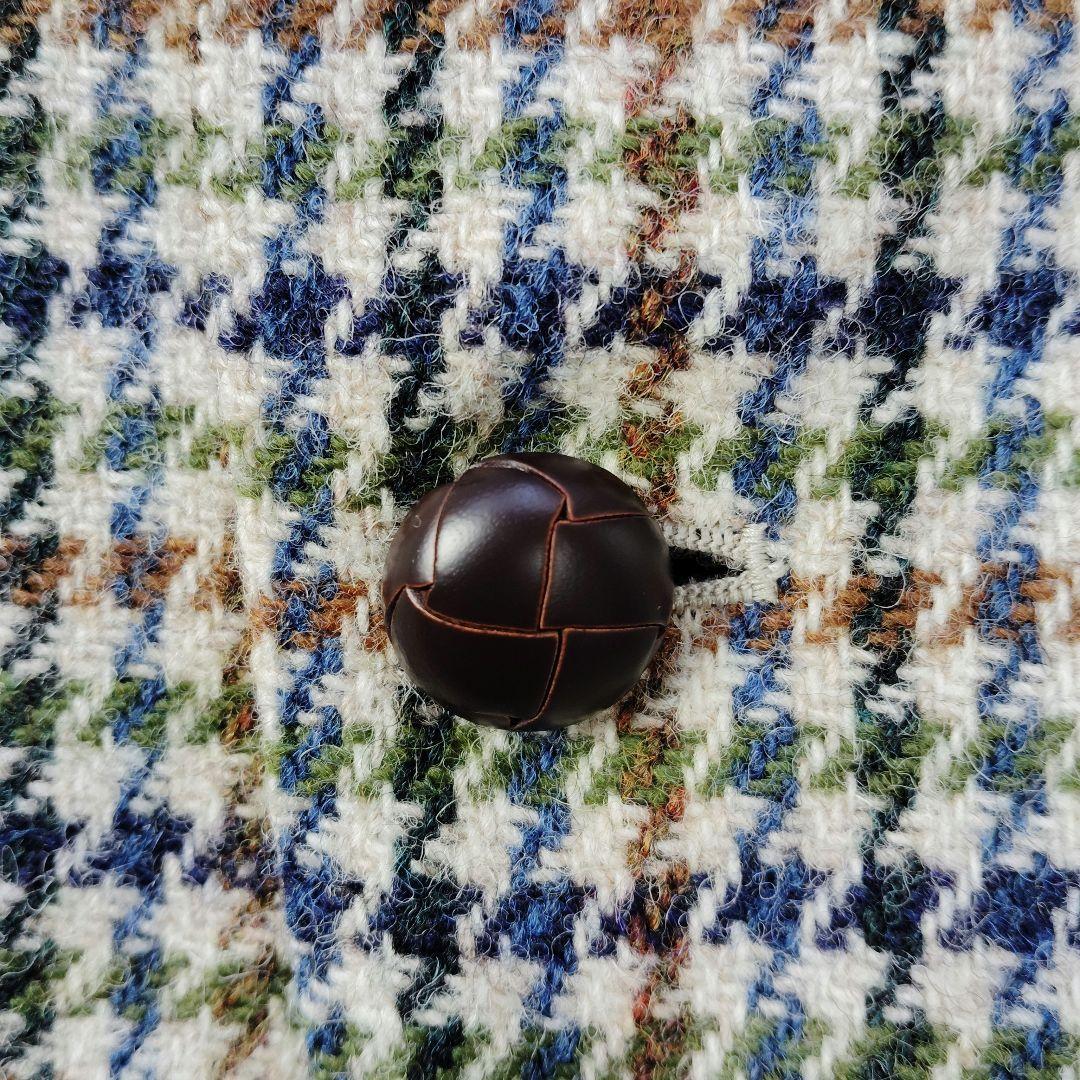 【極美品】ハリスツイード　千鳥格子テーラードジャケット　ピュアニューウール