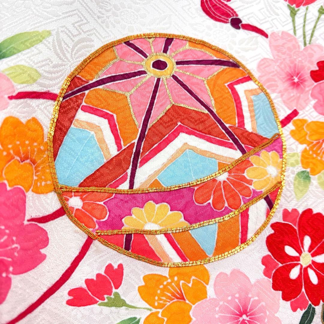 【訳あり特価・未使用】手書き京友禅 本絞り 古典桶絞り お宮参り 産着 赤