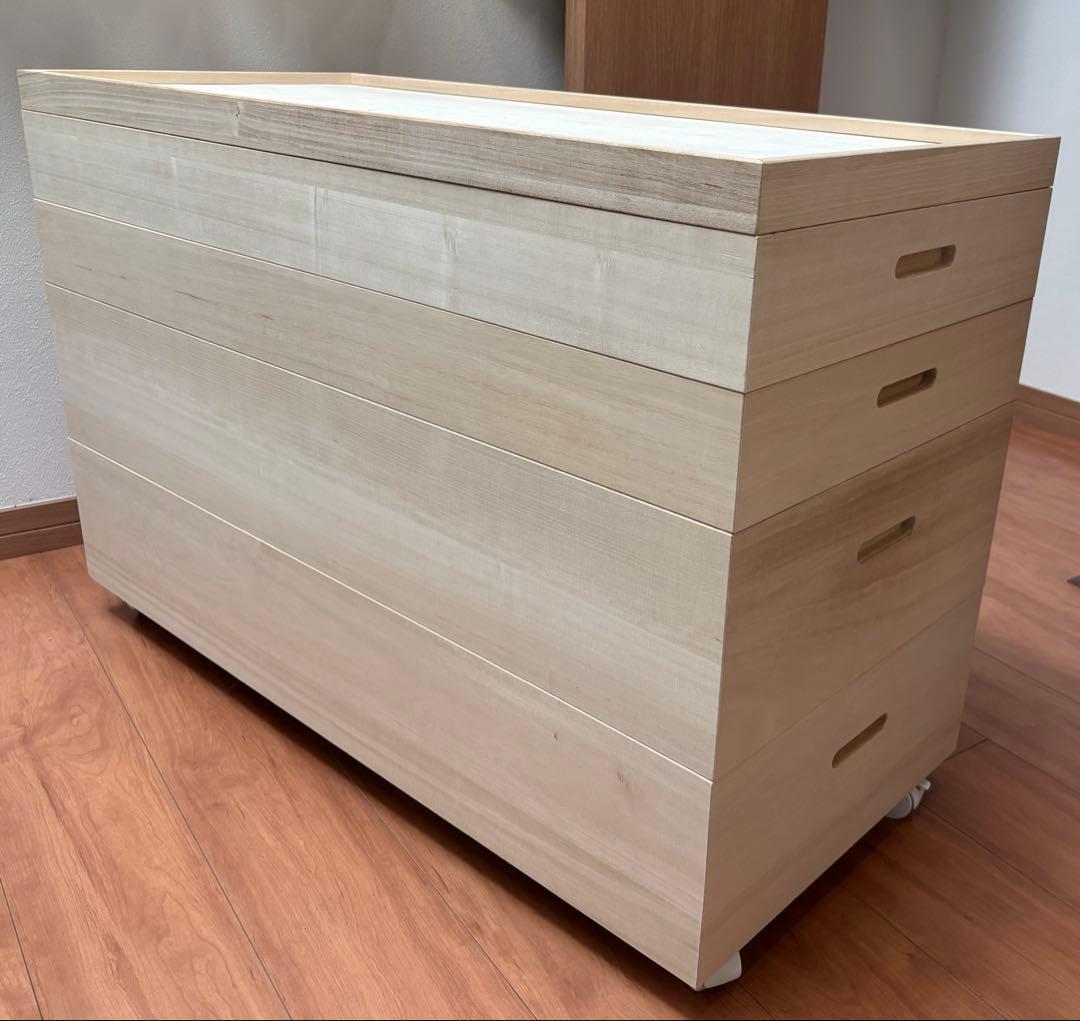 桐箪笥　4段 キャスター付き