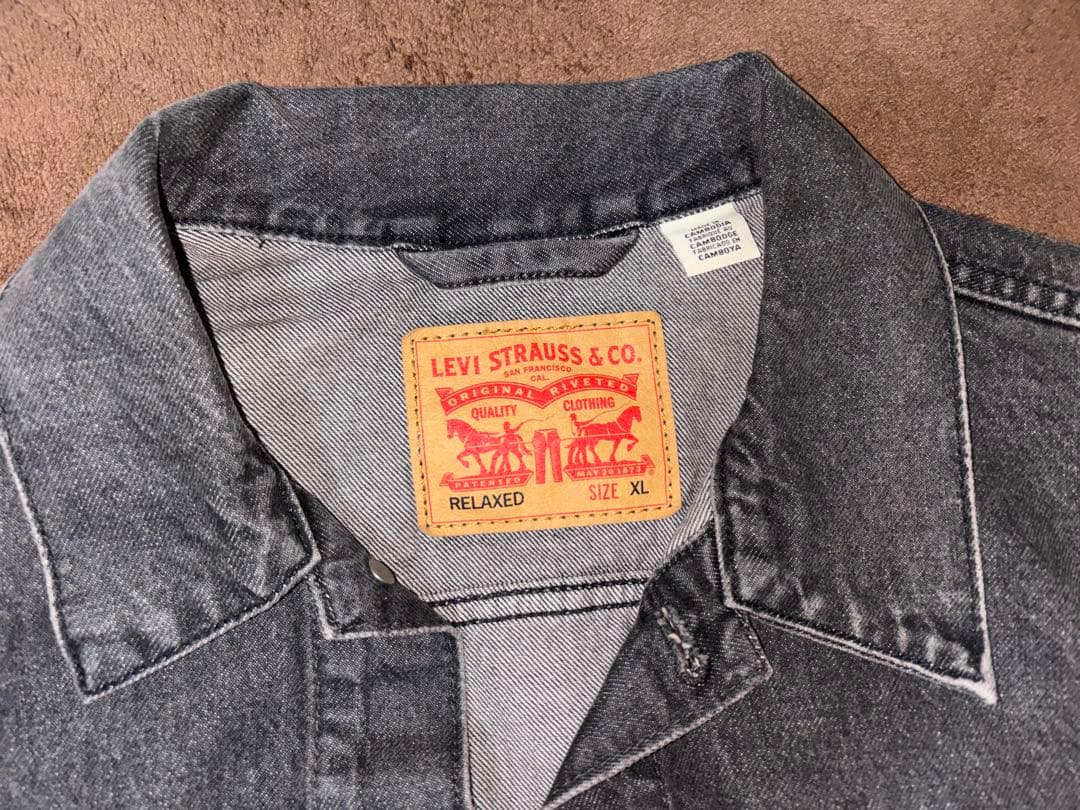 Levi’s デニムジャケット 2ndタイプ RELAXED XL 黒 Gジャン