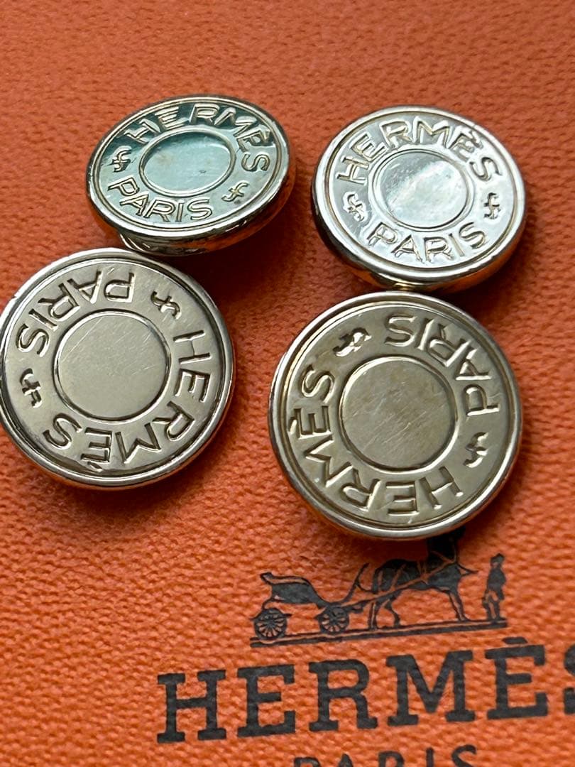 HERMES エルメス シルバー カフリンクス【保管品】セリエ