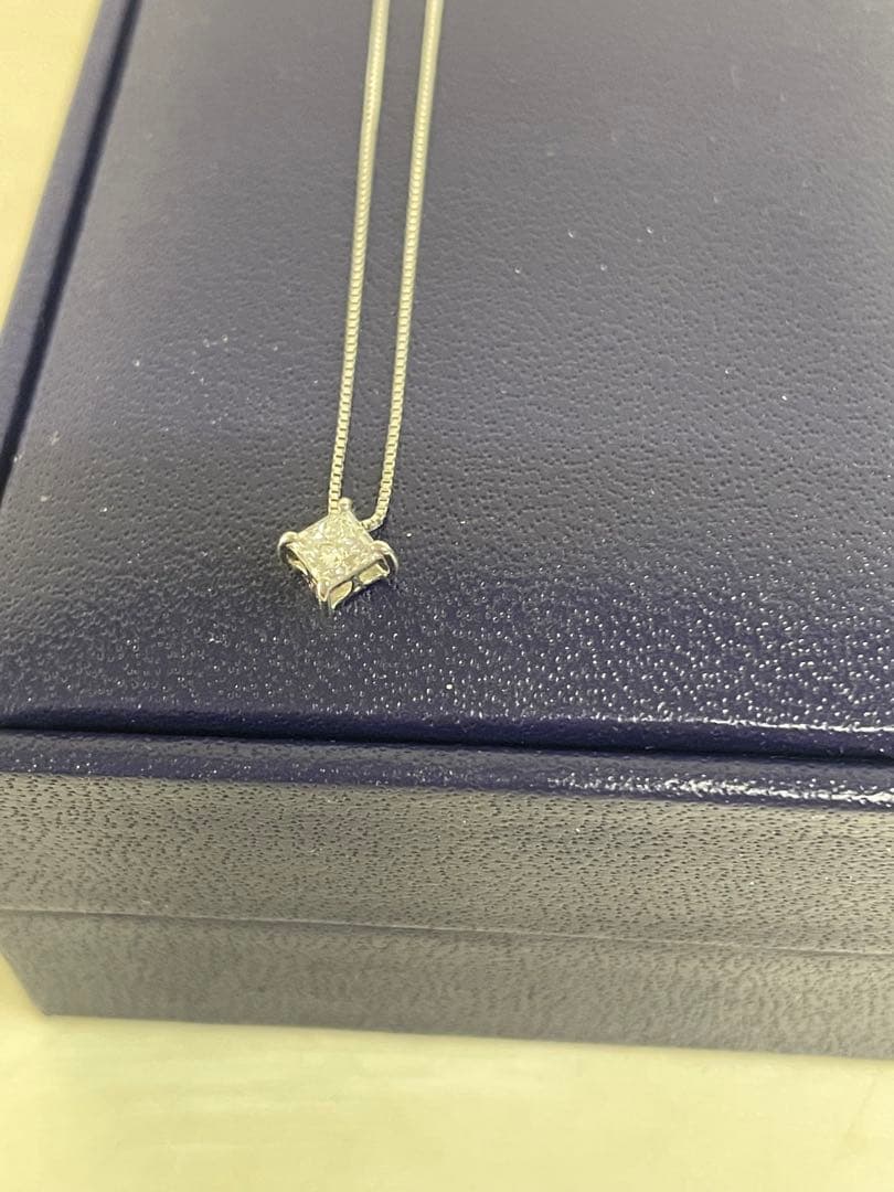 美品 鑑定書付 pt ネックレス ダイアモンド 0.3カラットGIA プラチナ
