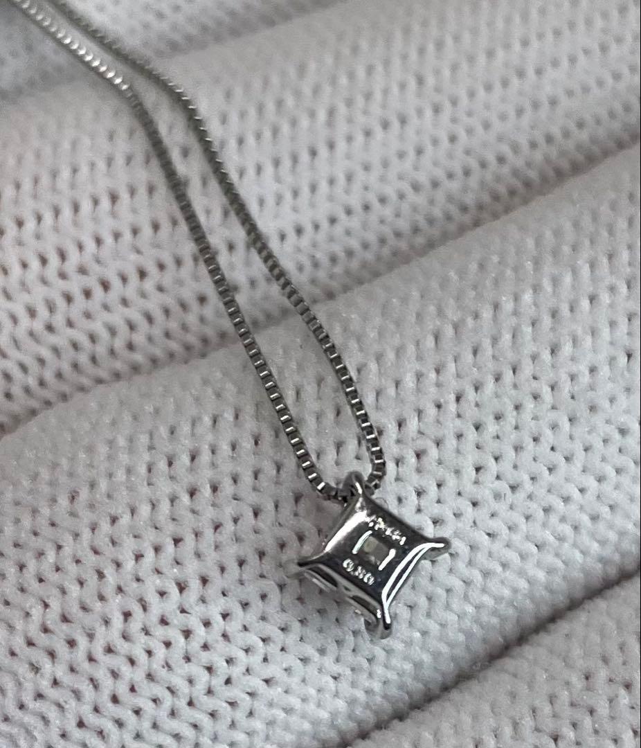 美品 鑑定書付 pt ネックレス ダイアモンド 0.3カラットGIA プラチナ