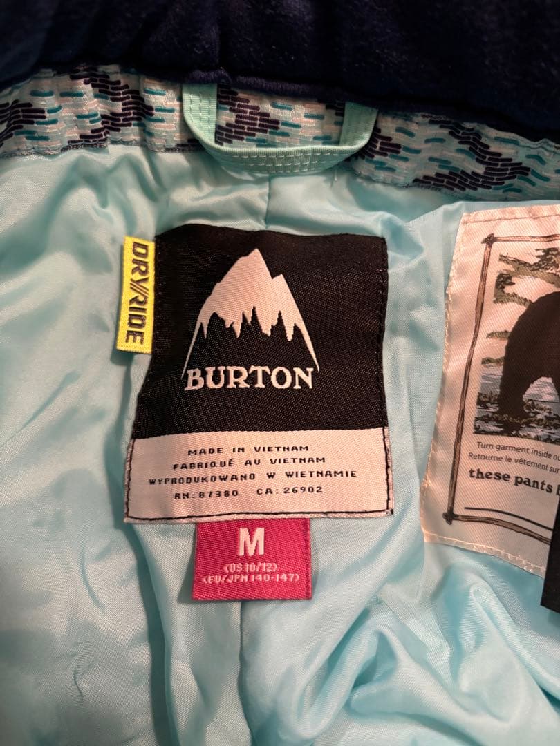BURTON スノーボードウェア M チェック柄
