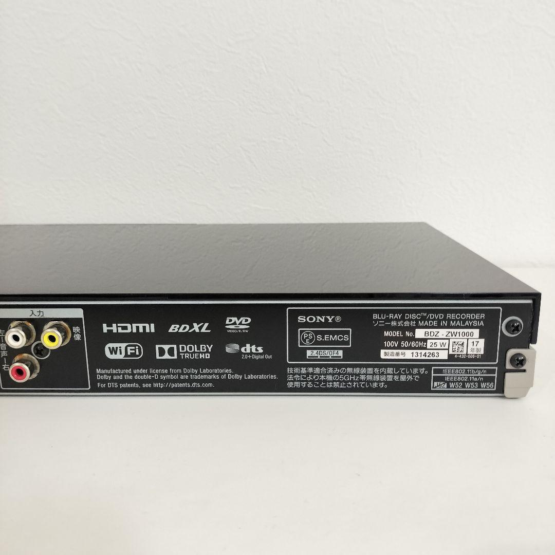 SONY ブルーレイレコーダー BDZ-ZW1000 リモコン付き