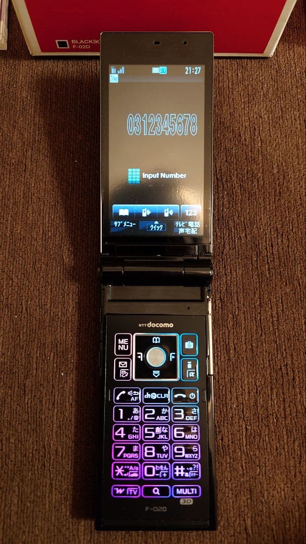 docomo FOMA F-02D ブラック 本体