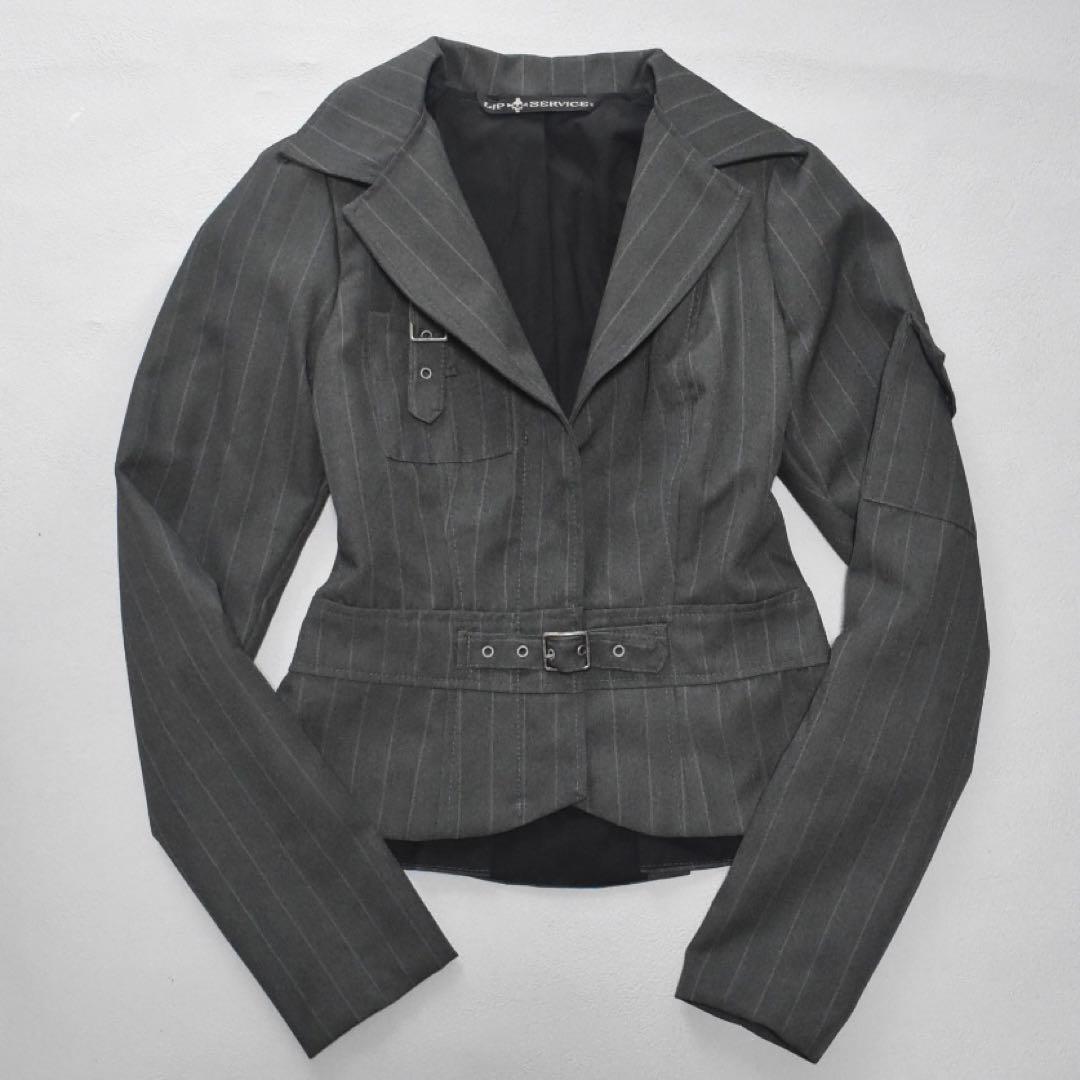 【フォロー割引適用】LIP SERVICE USA製 ストライプ ボンテージジャ