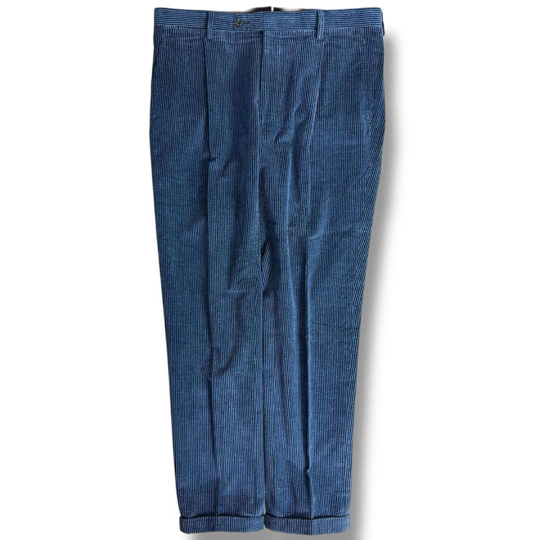 J7377 美品 サルトリオ コーデュロイ セットアップスーツ ネイビー 52