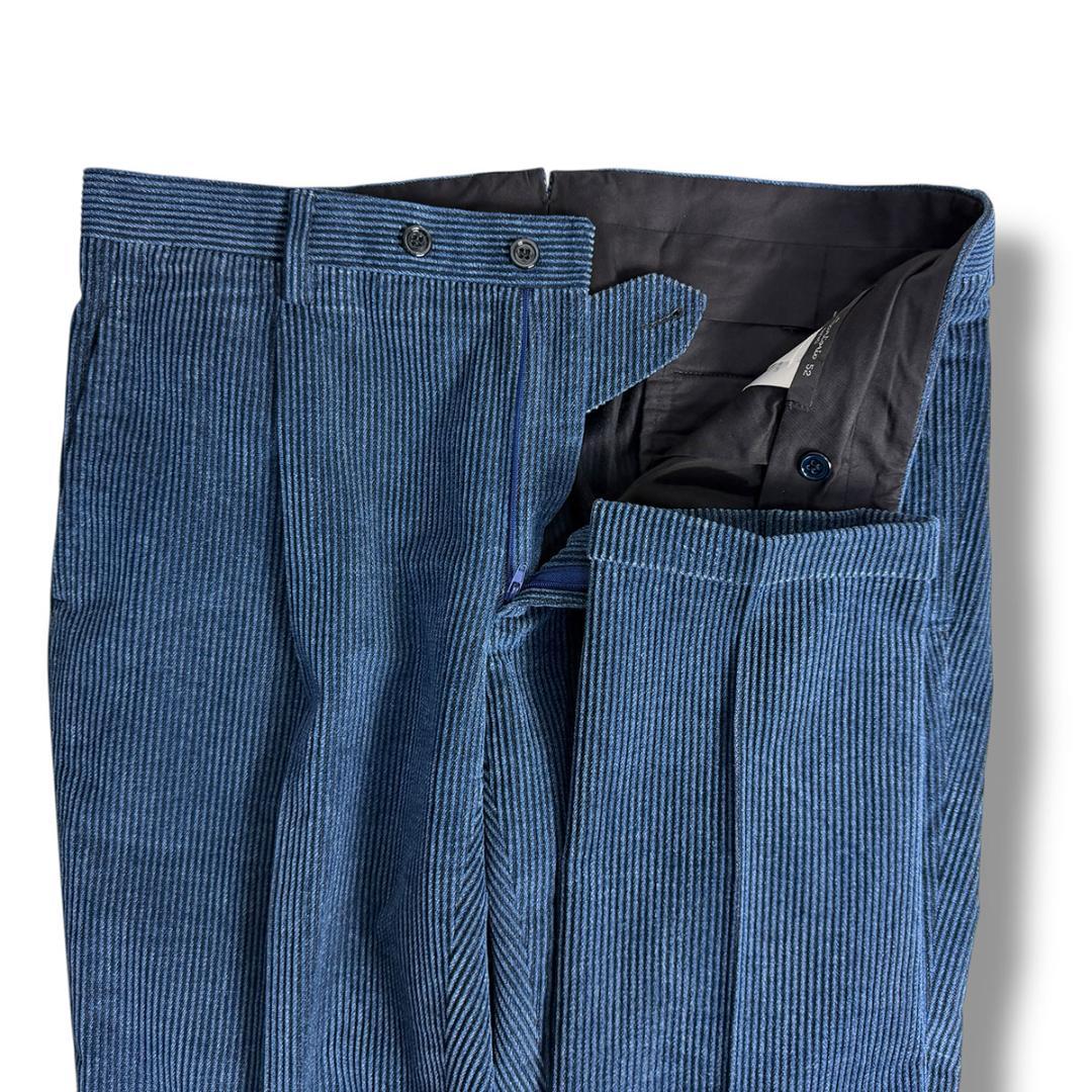 J7377 美品 サルトリオ コーデュロイ セットアップスーツ ネイビー 52