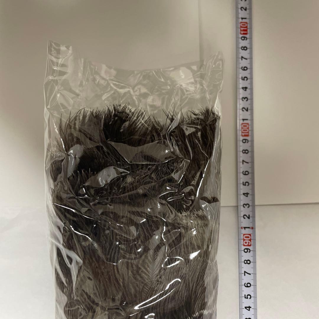 新品 高級オーストリッチ毛ばたき グレー