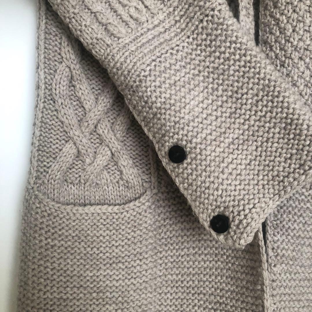 ポルテ デ ブトン ニットコート ウールコート アルパカ