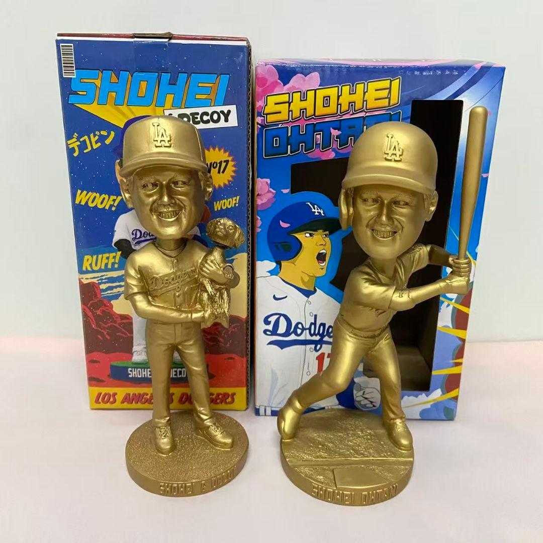 金色　大谷翔平　デコピン　バブルヘッド+ボブルヘッド　ゴールド　ドジャース会員