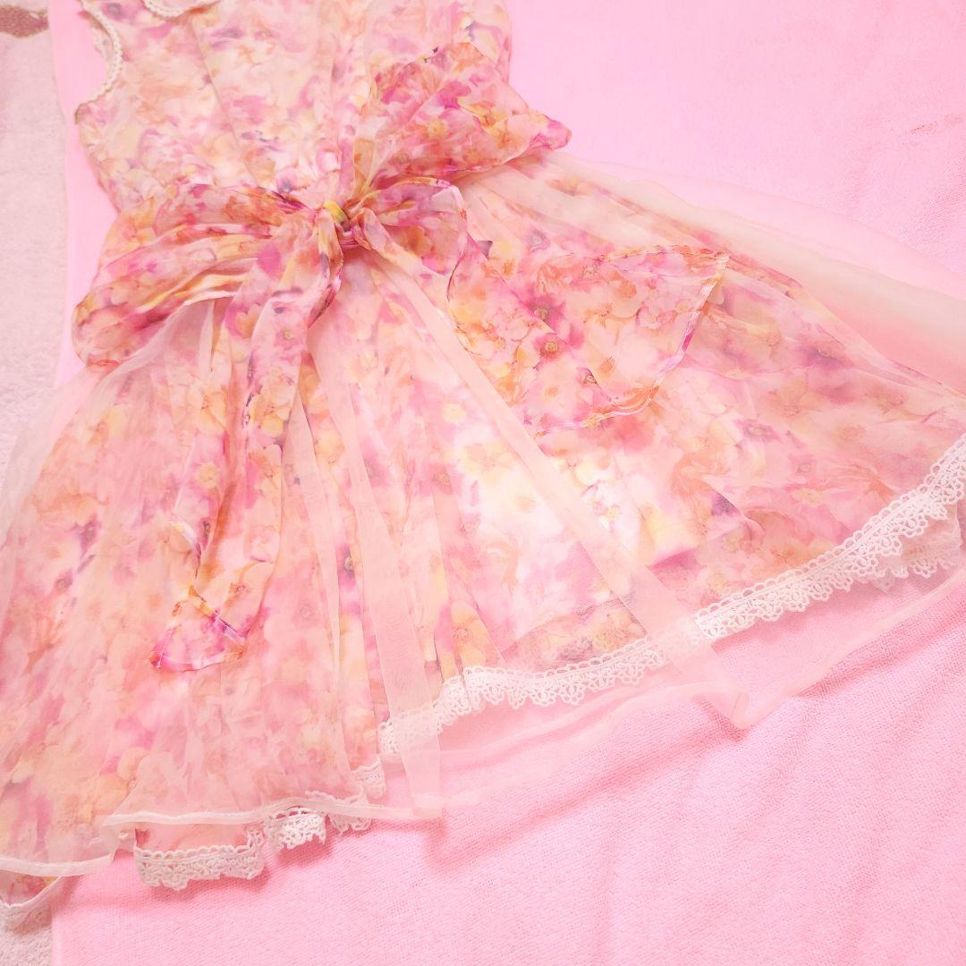 送料¥０♡LIZ LISAリズリサ オーガンジー お花柄 ワンピース